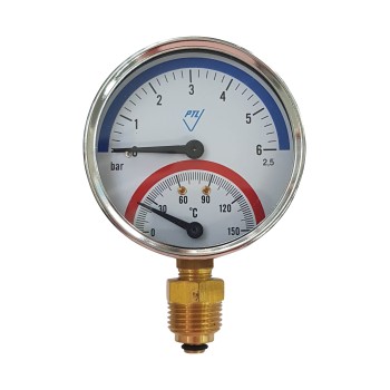 Termomanometras S. 1/2 d80 0-120C/0-4 Termomanometras S. 1/2 d80 0-120C/0-4