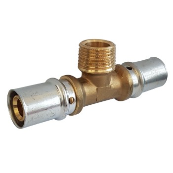 Trišakis presuojamas išoriniu sriegiu 20x1/2 Trišakis presuojamas išoriniu sriegiu 20x1/2