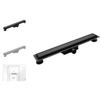 Komplektas S. dušo latako Duplex Black 800mm Next-V/T juodas