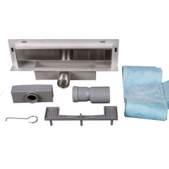 Komplektas S. dušo latako sien. W-Drain 800mm Inox