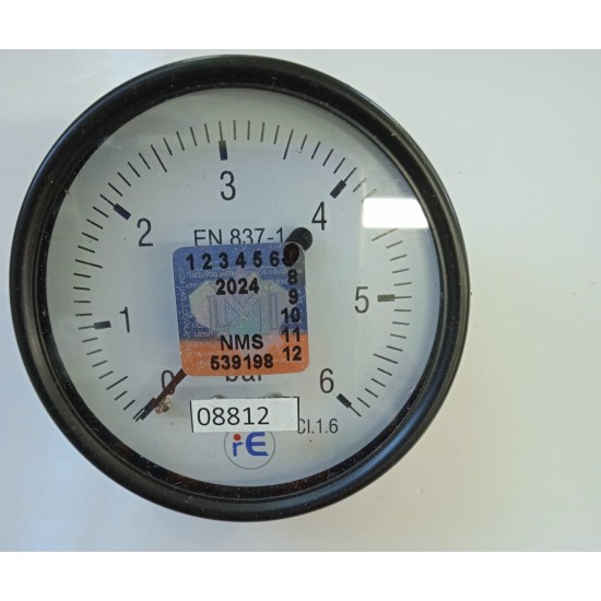 Manometras S.gulsčias 1/4 d63 0-6bar.su patikra