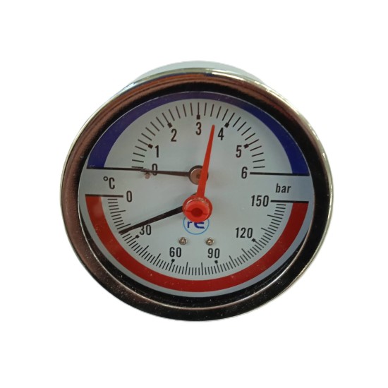 Termomanometras S. 1/2 d80 0-150C/0-6