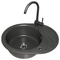 Komplektas plautuvės ir maišytuvo LANA juodas 1B1/2D+BQ303