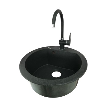 Set sink + faucet SANNA + MADERA 303 (black) Set sink + faucet SANNA + MADERA 303 (black)