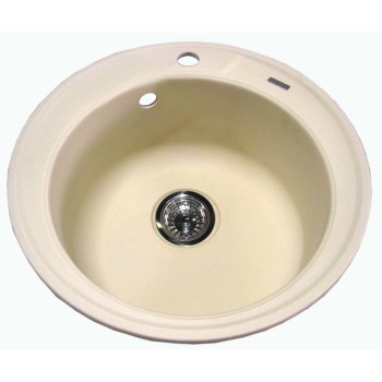 Granitinė plautuvė ROUND 2 jasmine su sifonu Granitinė plautuvė ROUND 2 jasmine su sifonu