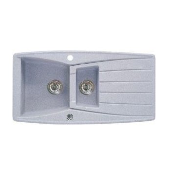 Plautuvė ZETA 11/2B1D pilka su metalo efektu