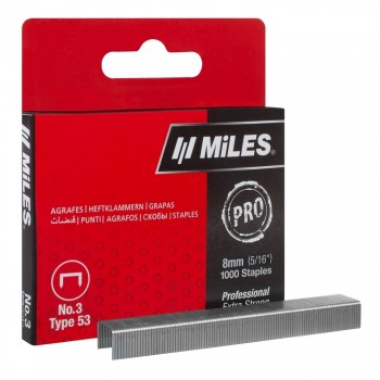 Kabės Miles 53/8 1000vnt Kabės Miles 53/8 1000vnt