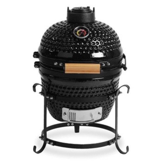 Grils Kamado pikniks E-13 BBQ Melns