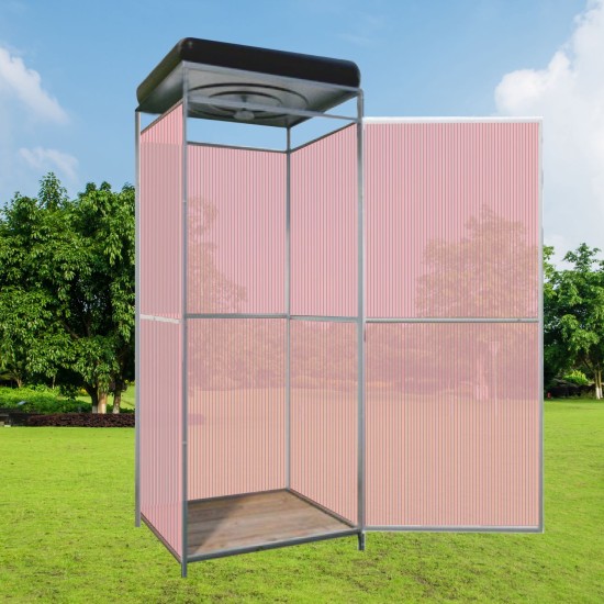 Action! Outdoor shower cabin without tambour with shower capacity 150L