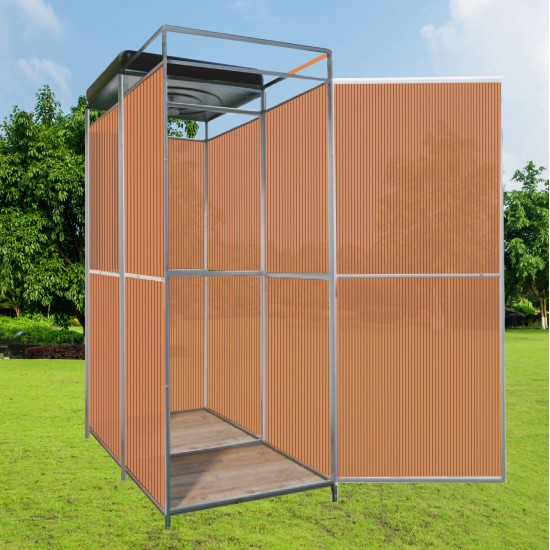 Action! Outdoor shower cabin with drum with shower capacity 75L