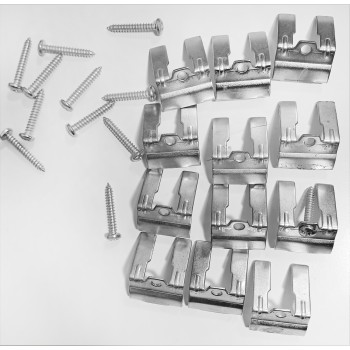 Laikikliai nerūdijančio plieno plautuvei (12 vnt.)