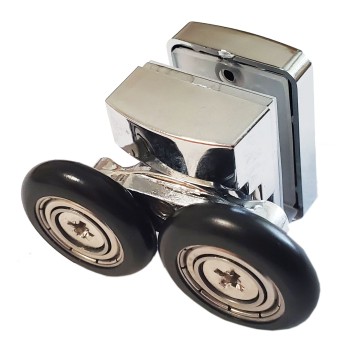 Ratukas dušo kabinos durims metalinis 23mm dvigubas Ratukas dušo kabinos durims metalinis 23mm dvigubas