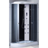 Massage shower cabin R8407 right grey/black