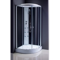 Shower cabin R8602 80x80 grey/black