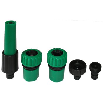 Rinkinys PVC laistymo žarnai 5-ių dalių Rinkinys PVC laistymo žarnai 5-ių dalių