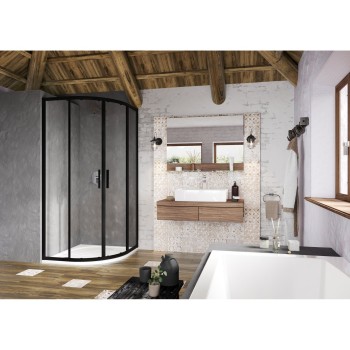 Dušo kabina Slim BLSCP4-90 juoda Transparent Dušo kabina Slim BLSCP4-90 juoda Transparent
