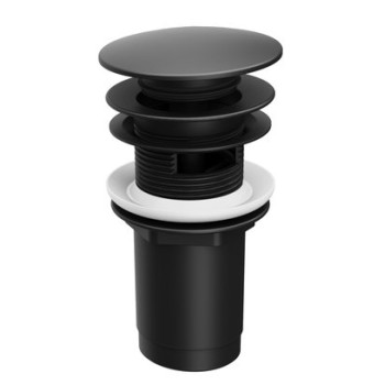 Galvutė praustuvo sifono CLICK-CLACK juoda Galvutė praustuvo sifono CLICK-CLACK juoda