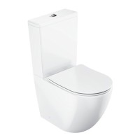 Unitazas pastatomas su dangčiu Optima Combi RimOff baltas (Ravak)