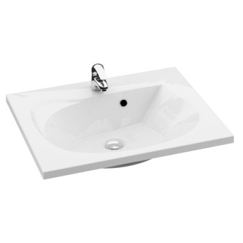 Praustuvas ROSA 600 baltas su skyle maišytuvui Praustuvas ROSA 600 baltas su skyle maišytuvui