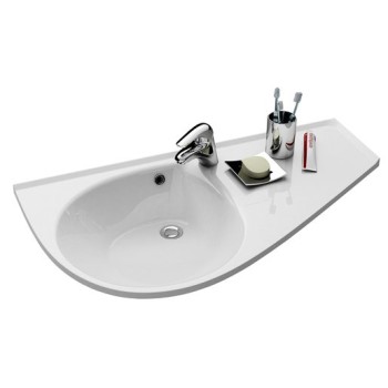 Praustuvas AVOCADO L/R baltas su skyle maišytuvui Praustuvas AVOCADO L/R baltas su skyle maišytuvui