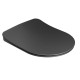 Dangtis-sėdynė unitazo Uni Chrome Flat juodas