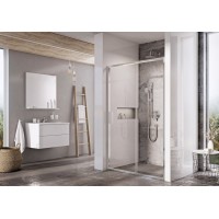 Dušo durys Slim BLSDP2-110 blizgios Transparent