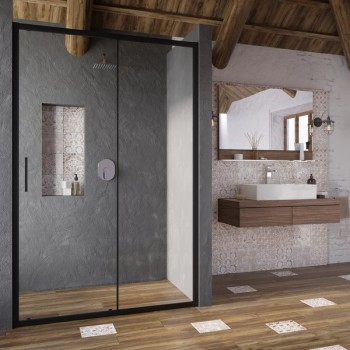 Dušo sienelė nejud. Slim BLSPS-80 blizgi stiklas Transparent