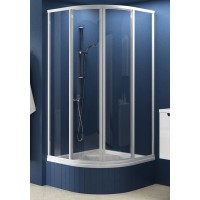 Dušo kabina SKCP4-90 SABINA balta+stiklas Grape (matinis)