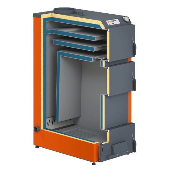 Katilas kieto kuro EKON MAX 16 16 kW didesnė pakura ir šilumokaitis