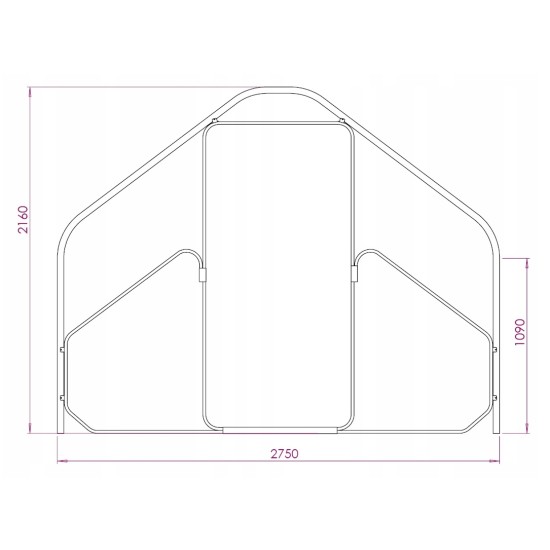 Akcija! Šiltnamis GREEN Classic 2.75x6 polikarbonatinis rėmas 20x40
