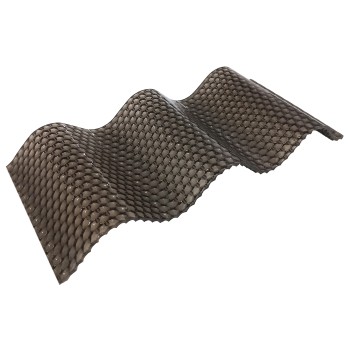 Polikarbonatas banguotas Diamond 1050x4000 2.8mm bronza