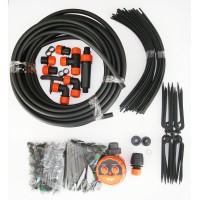 Irrigation system from the water supply with a timer for 30 plants