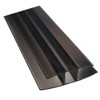 Savienojošais profils 10mm 6m bronzas pelēks