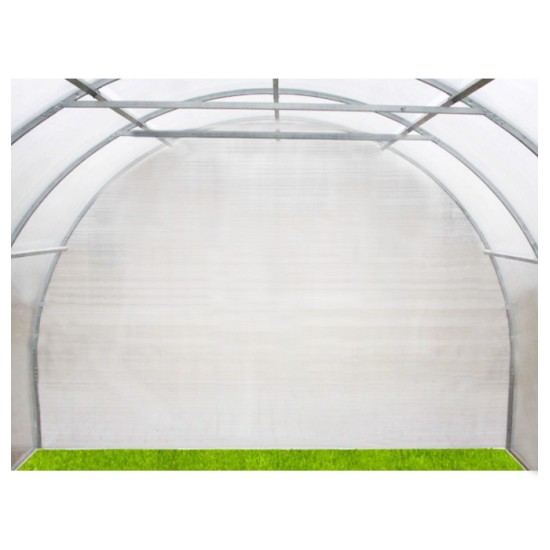 Promotion! Greenhouse tunnel 4m long with polycarbonate cover (tunnel and both ends covered)