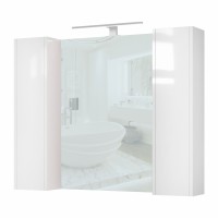 Spintelė BRONX su veidrodžiu MC-100 balta pakabinama