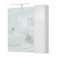 Spintelė BRONX su veidrodžiu MC-80 balta pakabinama