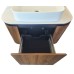 Bathroom cabinet with washbasin OLIVE 80 brown wall-mounted with a countertop washbasin