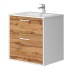 Bathroom cabinet with washbasin AFINA - 80 white brown hanging