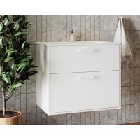 Bathroom cabinet with washbasin AFINA - 80 white hanging