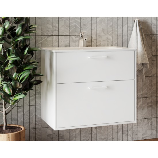 Bathroom cabinet with washbasin AFINA - 80 white hanging