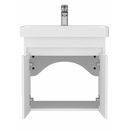 Bathroom cabinet with washbasin FLORIDA FL-55 white hanging