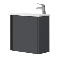 Bathroom cabinet with washbasin LEO-50 gray hanging