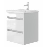 Bathroom cabinet with washbasin LUTON LT-55 white hanging