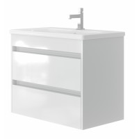 Bathroom cabinet with washbasin LUTON LT-80 white hanging