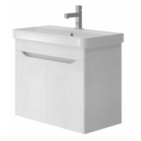 Bathroom cabinet with washbasin LIVORNO LVR-70 textured white hanging