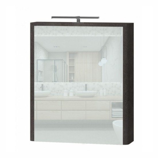 LIVORNO cabinet with mirror LVRMC-50 stone textured hanging