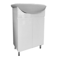 Akcija! Vonios kambario spintelė su praustuvu MONIKA M1-55 balta