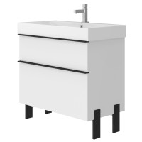 Vonios spintelė su praustuvu MANHATTAN MH-85 balta