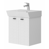 Vonios kambario spintelė su praustuvu Piccolo PC-50 balta pakabinama