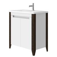 Bathroom cabinet with washbasin QUEEN QN-90 white
